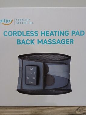 ALLOY Cordless Heating Pad Back Massager in Gray and Black
